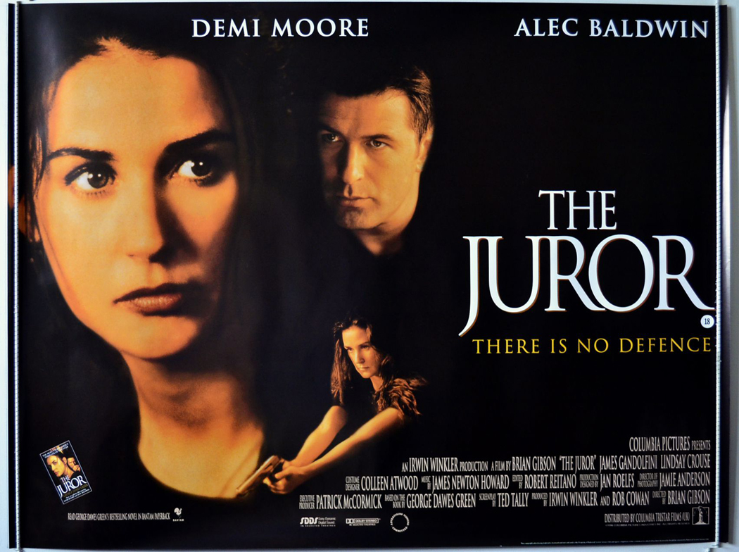 THE JUROR (1996) Cinema Quad Movie Poster - Demi Moore ...