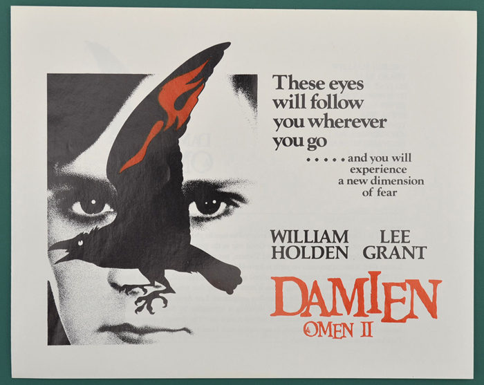 Damien : Omen II <p><i> Original Cinema Synopsis / Credits Leaflet  </i></P>