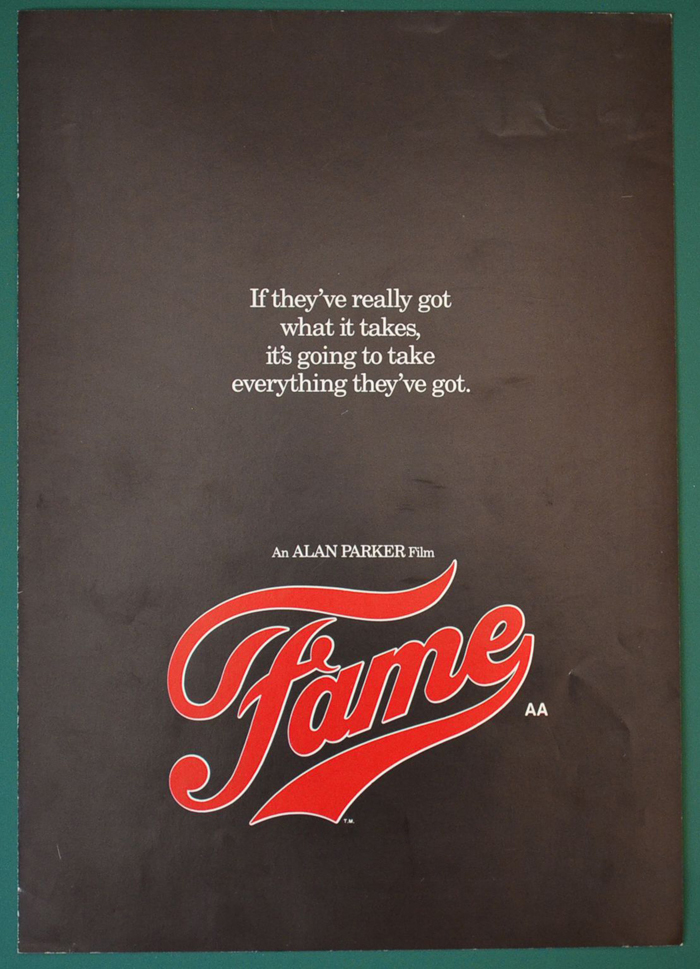 Fame <p><i> Original Cinema Synopsis / Credits Leaflet  </i></p>