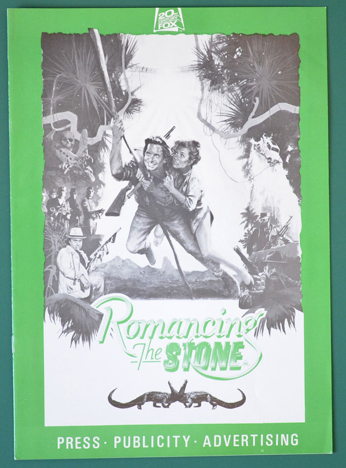 Romancing The Stone  <p><i> Original 8 Page Cinema Exhibitors Campaign Pressbook  </i></p>