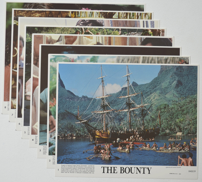 Bounty (The) <p><a> Set of 8 Original Colour Front Of House Stills / Lobby Cards </i></p>
