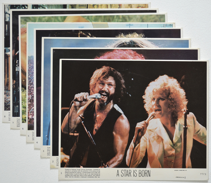 A Star Is Born <p><a> Set of 8 Original Colour Front Of House Stills / Lobby Cards  </i></p>