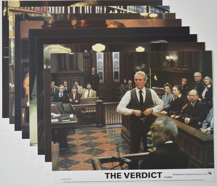 Verdict (The) <p><a> Set of 8 Original Colour Front Of House Stills / Lobby Cards </i></p>