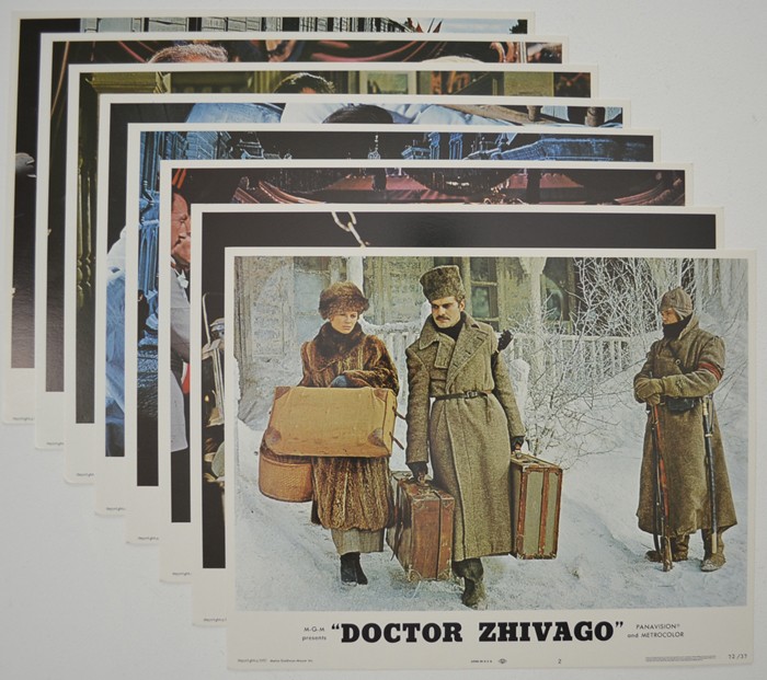 Doctor Zhivago <p><a> Set Of 8 Cinema Lobby Cards (1972/74 re-release cards) </i></p>