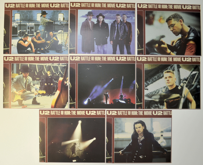U2 - Rattle And Hum <p><a> Set of 8 Original Lobby Cards / Colour Front Of House Stills </i></p>