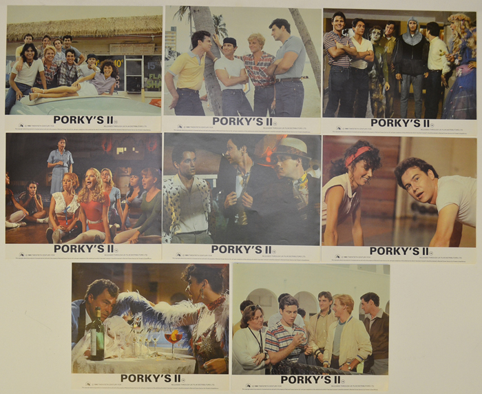 Porky's II <p><a> Set of 8 Original Lobby Cards / Colour Front Of House Stills </i></p>
