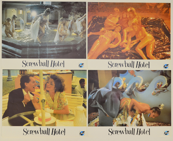Screwball Hotel <p><a> 4 Original Lobby Cards / Colour Front Of House Stills </i></p>