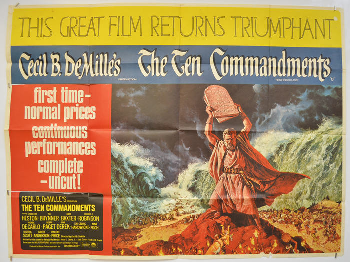 Ten Commandments (The) <p><i> (1966 re-release Poster) </i></p>