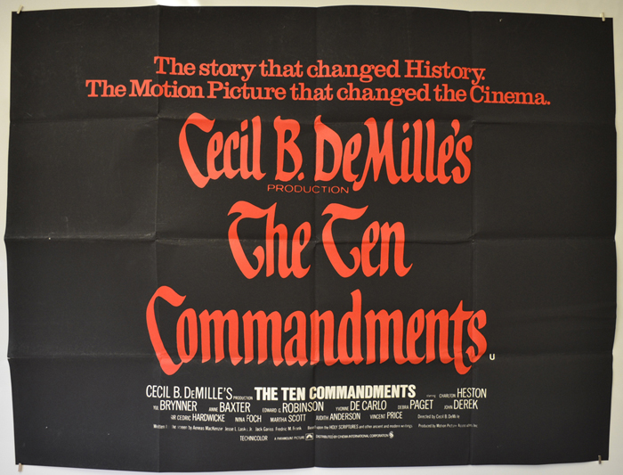 Ten Commandments (The) <p><i> (1966 Plain Text re-release Poster) </i></p>