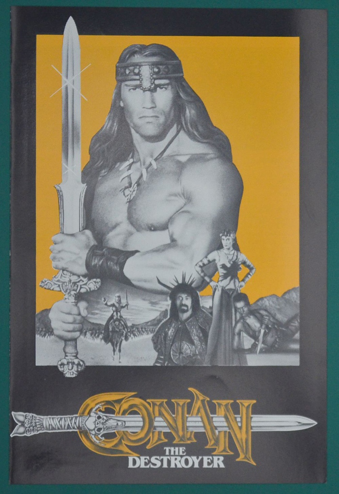 Conan The Destroyer <p><i> Original 4 Page Cinema Exhibitor's Synopsis Booklet  </i></p>