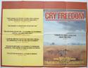 CRY FREEDOM Cinema Quad Movie Poster
