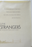 INTO THE ARMS OF STRANGERS (Top Right) Cinema One Sheet Movie Poster
