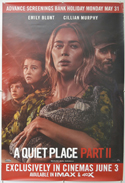 A QUIET PLACE PART II Cinema One Sheet Movie Poster