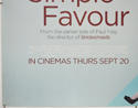 A SIMPLE FAVOUR (Bottom Left) Cinema Quad Movie Poster