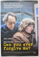 CAN YOU EVER FORGIVE ME Cinema One Sheet Movie Poster