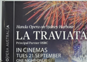 LA TRAVIATA - HANDA OPERA ON SYDNEY HARBOUR (Top Left) Cinema Quad Movie Poster