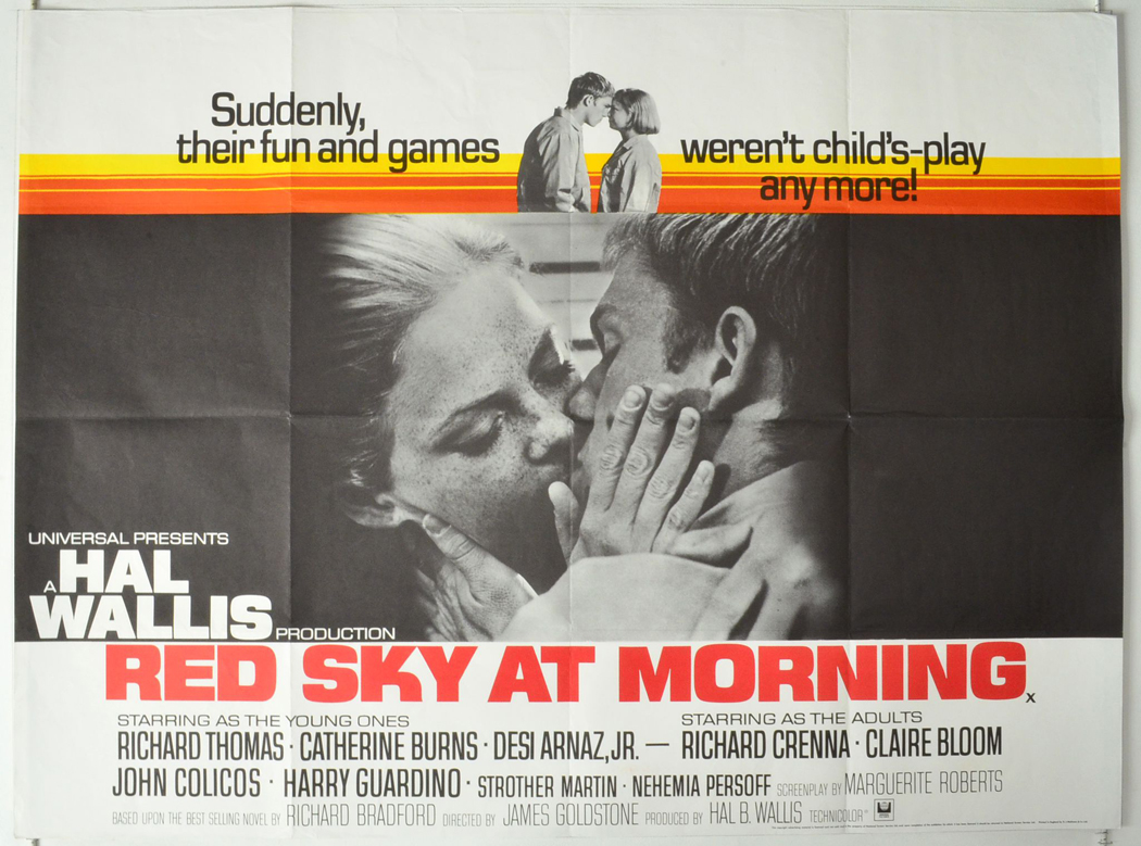 Red Sky at Morning Poster Richard Thomas Movie Folded One Sheet 40" x 27" 1971