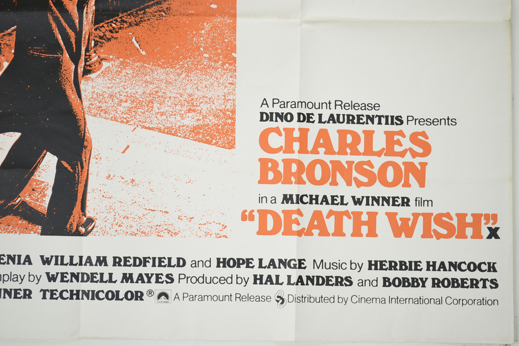 DEATH WISH 1974 70s ORIGINAL OFFICIAL CINEMA FILM MOVIE PRINT PREMIUM POSTER 