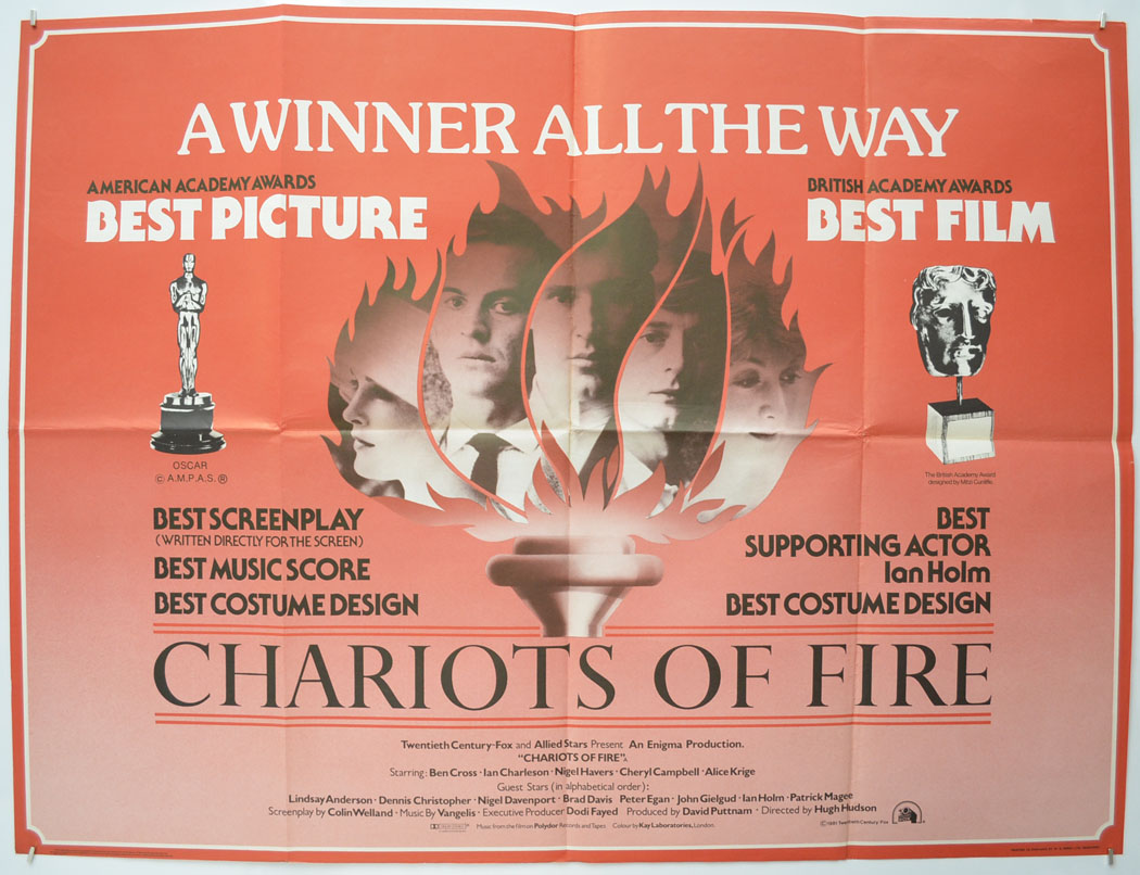 Chariots Of Fire - Original Cinema Movie Poster From pastposters.com  British Quad Posters and US 1-Sheet Posters