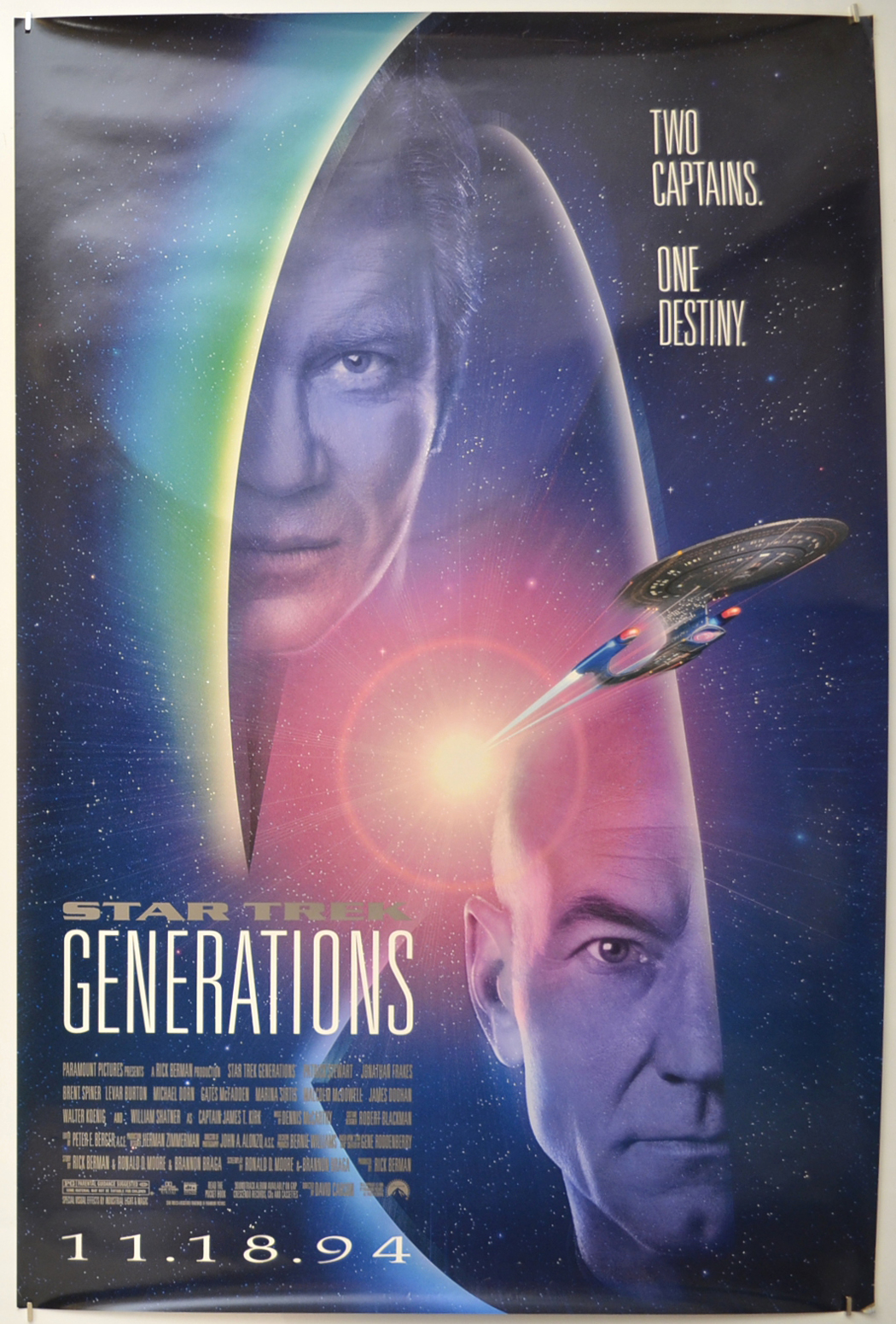 Star Trek Generations Advanced 1-Sheet Movie Poster-ROLLED 