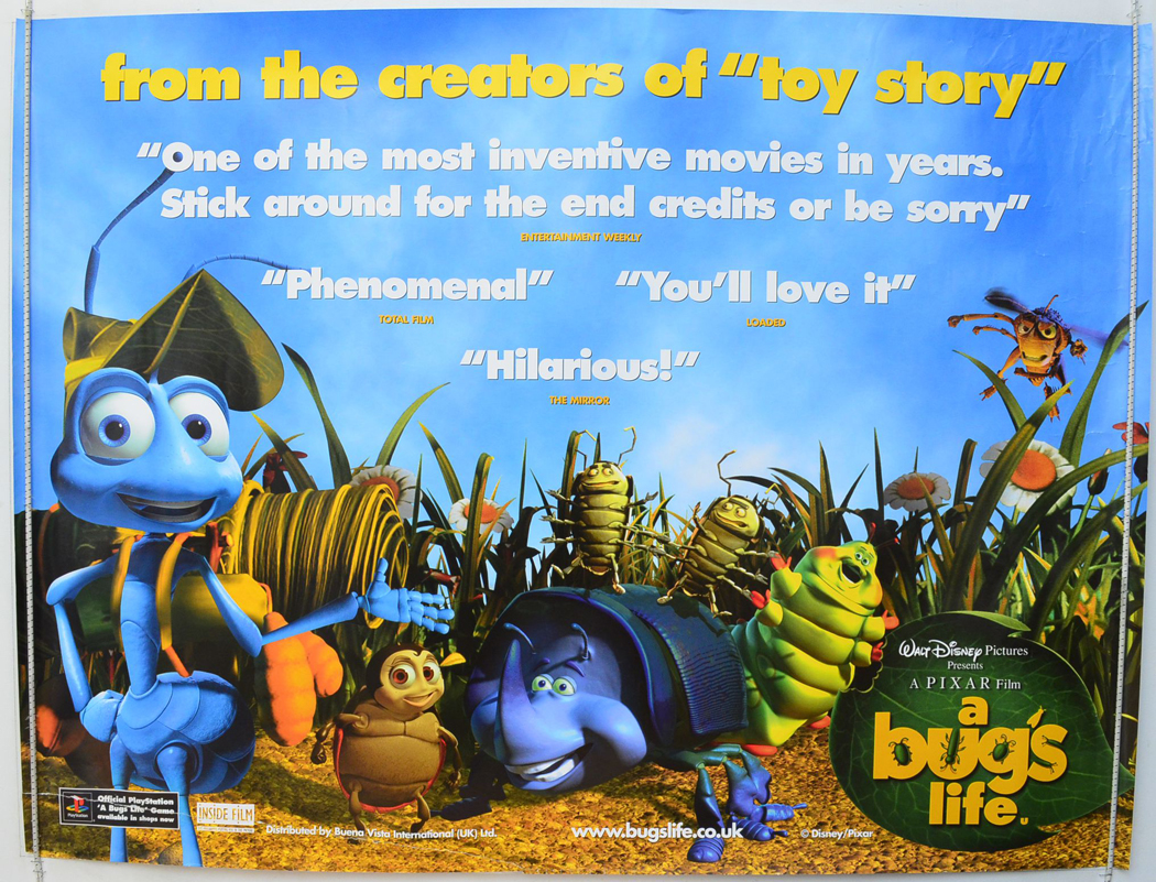 A BUG'S LIFE MOVIE POSTER 2 Sided ORIGINAL FINAL 27x40 KEVIN SPACEY 