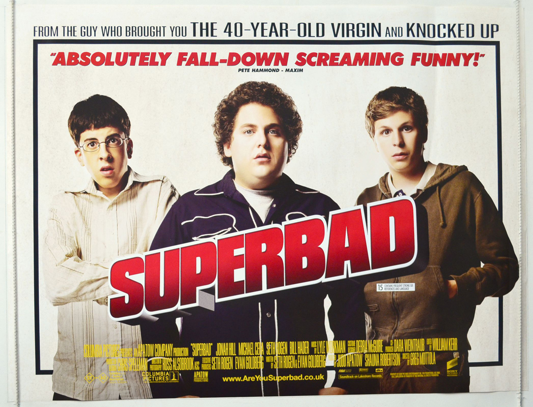 Licensed-NEW-USA SUPERBAD Movie Poster 27x40" Theater Size Jonah Hill