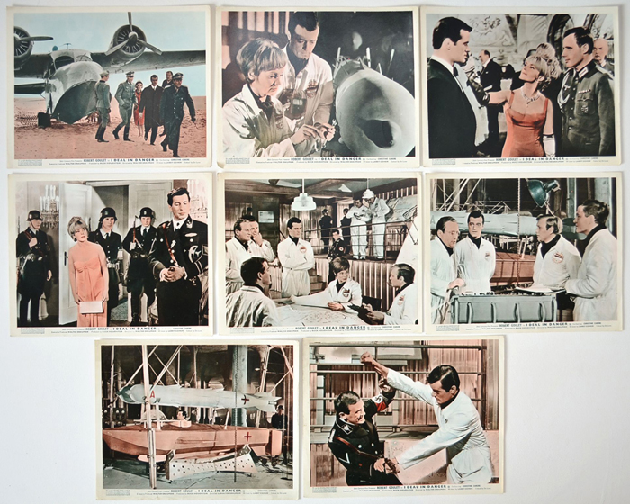 I Deal In Danger <p><a> Set of 8 Original Lobby Cards / Colour Front Of House Stills </i></p>