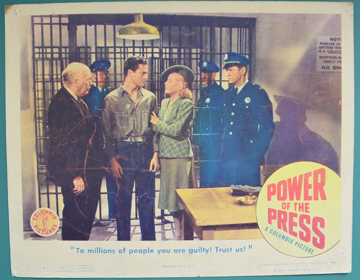 Power Of The Press <p><a> Single USA Lobby Card </i></p>