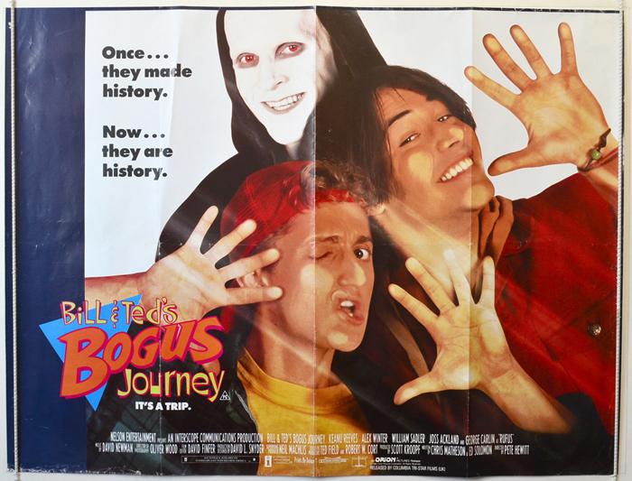 1991 BILL AND TED'S BOGUS JOURNEY keanu 2 - 2" x 3" MOVIE POSTER MAGNET 