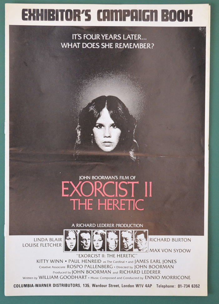 Exorcist II : The Heretic <p><i> Original 8 Page Cinema Exhibitors Campaign Pressbook </i></p>