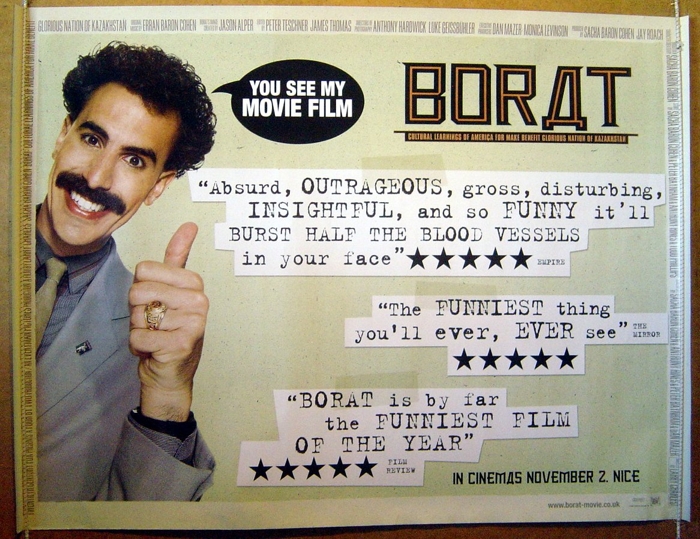 Borat - Original Cinema Movie Poster From pastposters.com British Quad  Posters and US 1-Sheet Posters