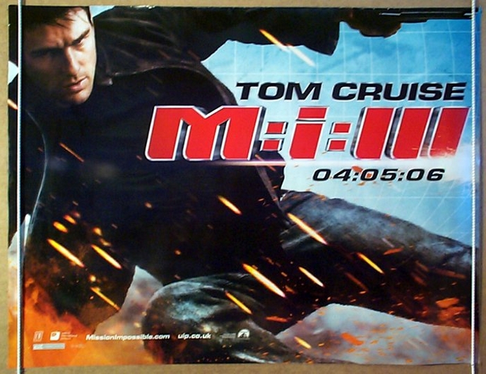 ORIGINAL MOVIE POSTER MISSION: IMPOSSIBLE III ROLLED 2006 DOUBLE-SIDED