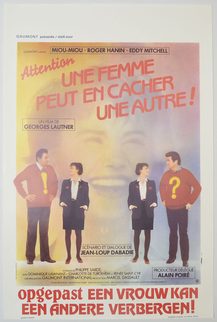 Attention Une Femme Peut En Cacher Une Autre! <p><i> (Original Belgian Movie Poster) </i></p>