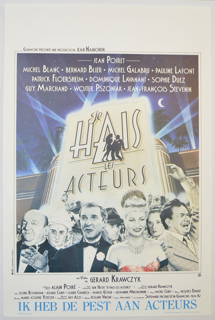 Je hais les acteurs <p><i> (Original Belgian Movie Poster) </i></p>