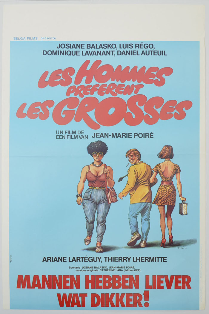 Les Hommes Preferent Les Grosses <p><i> (Original Belgian Movie Poster) </i></p>