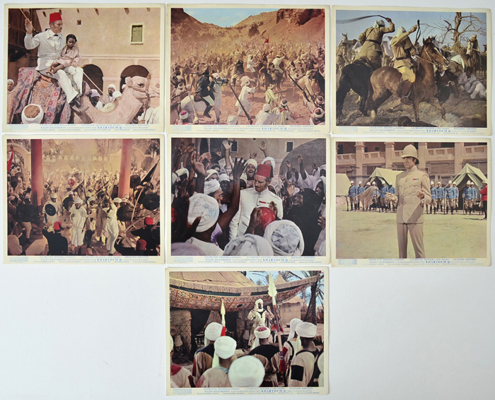 Khartoum <p><a> 7 Original Colour Front Of House Stills / Lobby Cards </i></p>