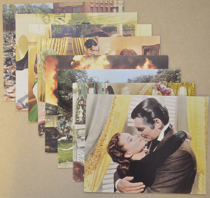 Gone With The Wind <p><a> Set of 8 Original Colour Front Of House Stills / Lobby Cards  </i></p>