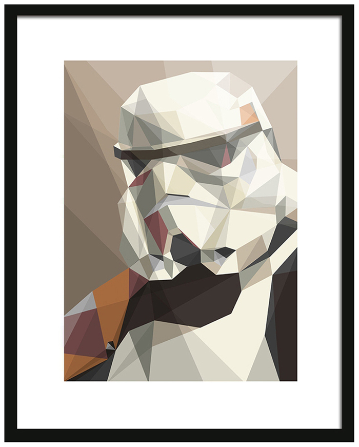 Abstract Star Wars Framed Art Print : Stormtrooper