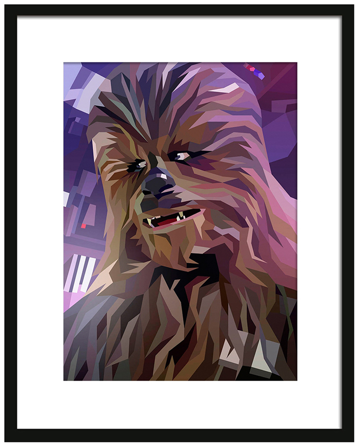 Abstract Star Wars Framed Art Print : Chewbacca (2018)