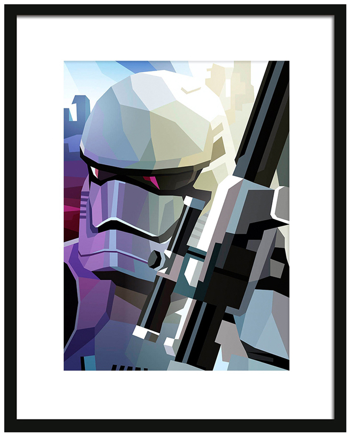 Abstract Star Wars Framed Art Print : First Order Stormtrooper (2018)