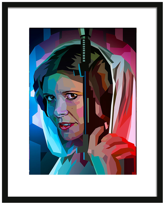 Abstract Star Wars Framed Art Print : Princess Leia (2018)
