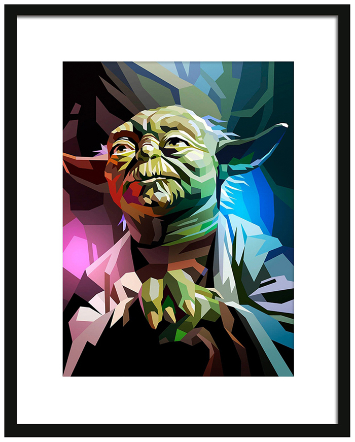 Abstract Star Wars Framed Art Print : Yoda (2018)