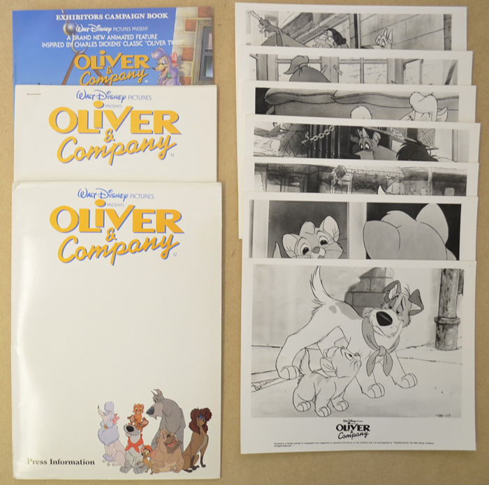 Walt Disney\u2019s Oliver & Company Movie Fold Out Press Kit Media Folder 1988