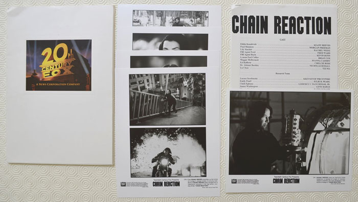 Chain Reaction <p><i> Original Press Kit with 5 Black & White Stills </i></p>