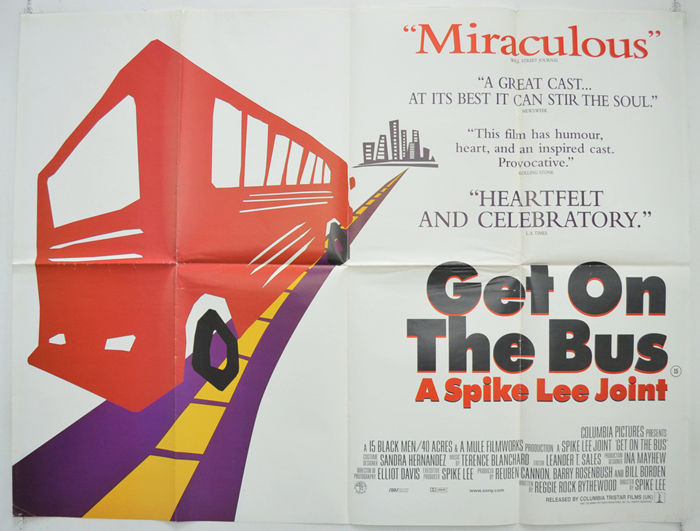 GET ON THE BUS-orig 27x40 D/S movie poster SPIKE LEE 