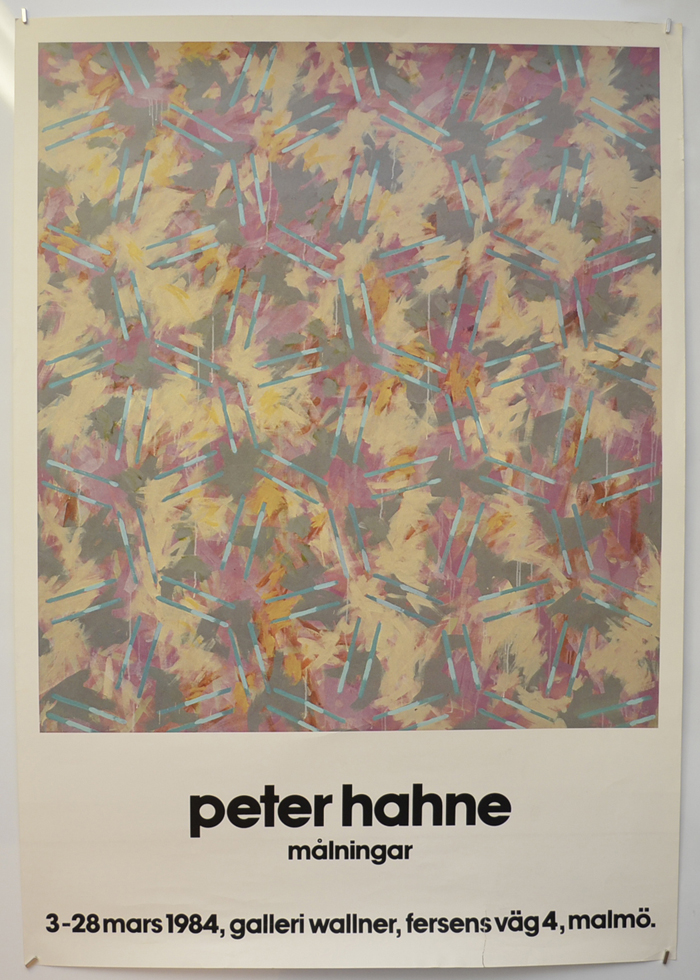 Peter Hahne : Paintings Exhibition <p><i> 1984 Exhibition Poster for the Gallery Wallner Sweden </i></p>