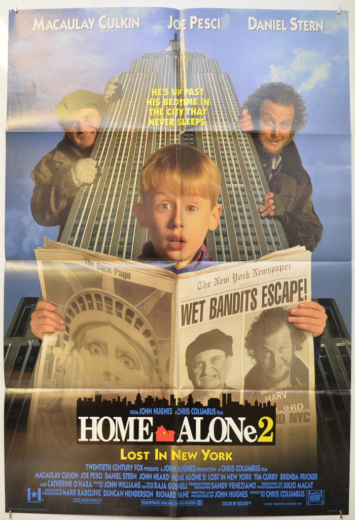 Home Alone 2 Lost In New York Original Cinema Movie Poster From Pastposters Com British Quad Posters And Us 1 Sheet Posters