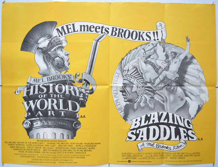 History Of The World Part 1 / Blazing Saddles <p><i> (Double Bill) </i></p>