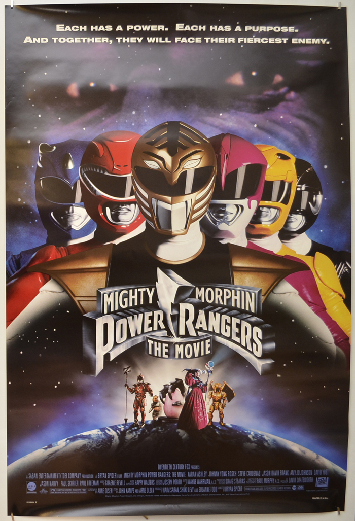 Mighty Morphin Power Rangers 16x20 Cast Poster Original 