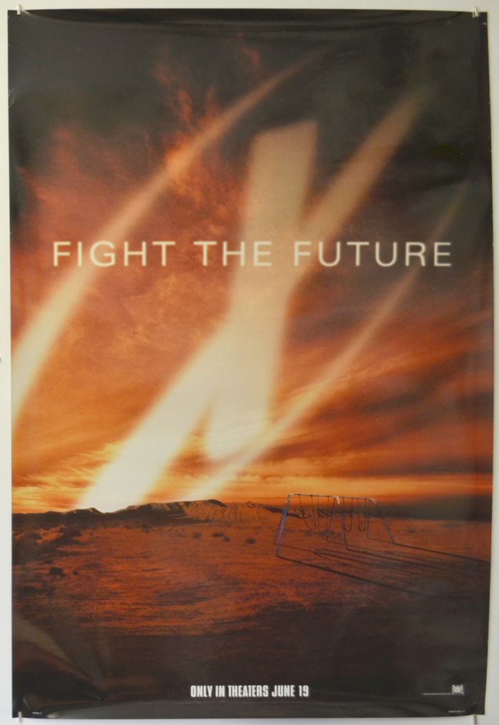 X-FILES ~ FIGHT THE FUTURE ~ STYLE C ORANGE ~ 23x35 ONE SHEET MOVIE POSTER 